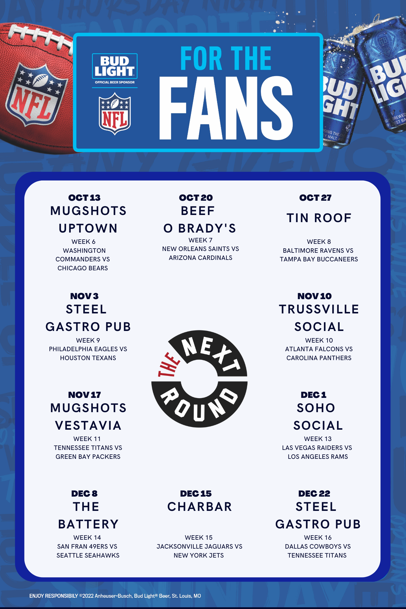 Bud Light NFL Sunday Ticket Instant Win Game (2,960 Prizes)